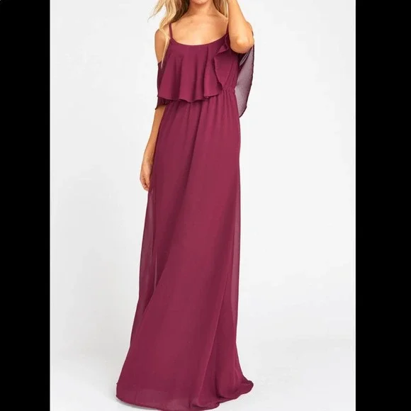 Merlot Show me your mumu bridesmaids dress S - Picture 2 of 11